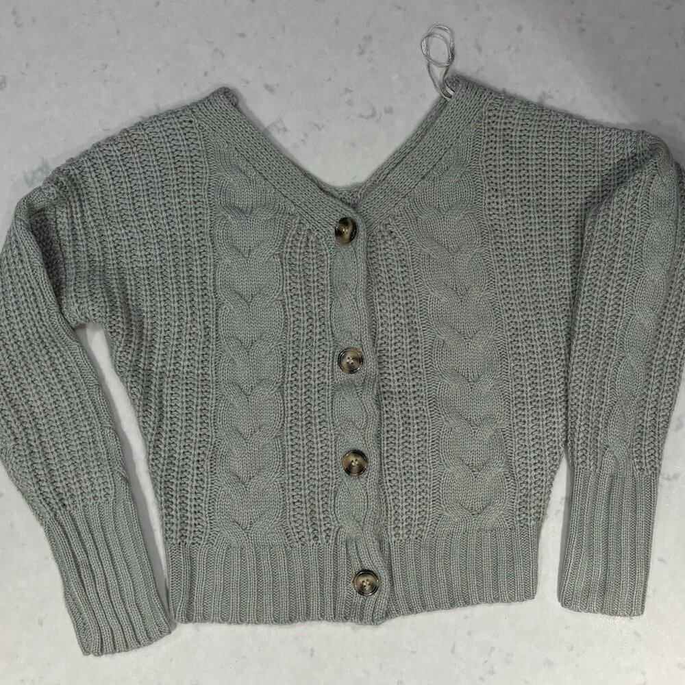 Sage green v-neck sweater